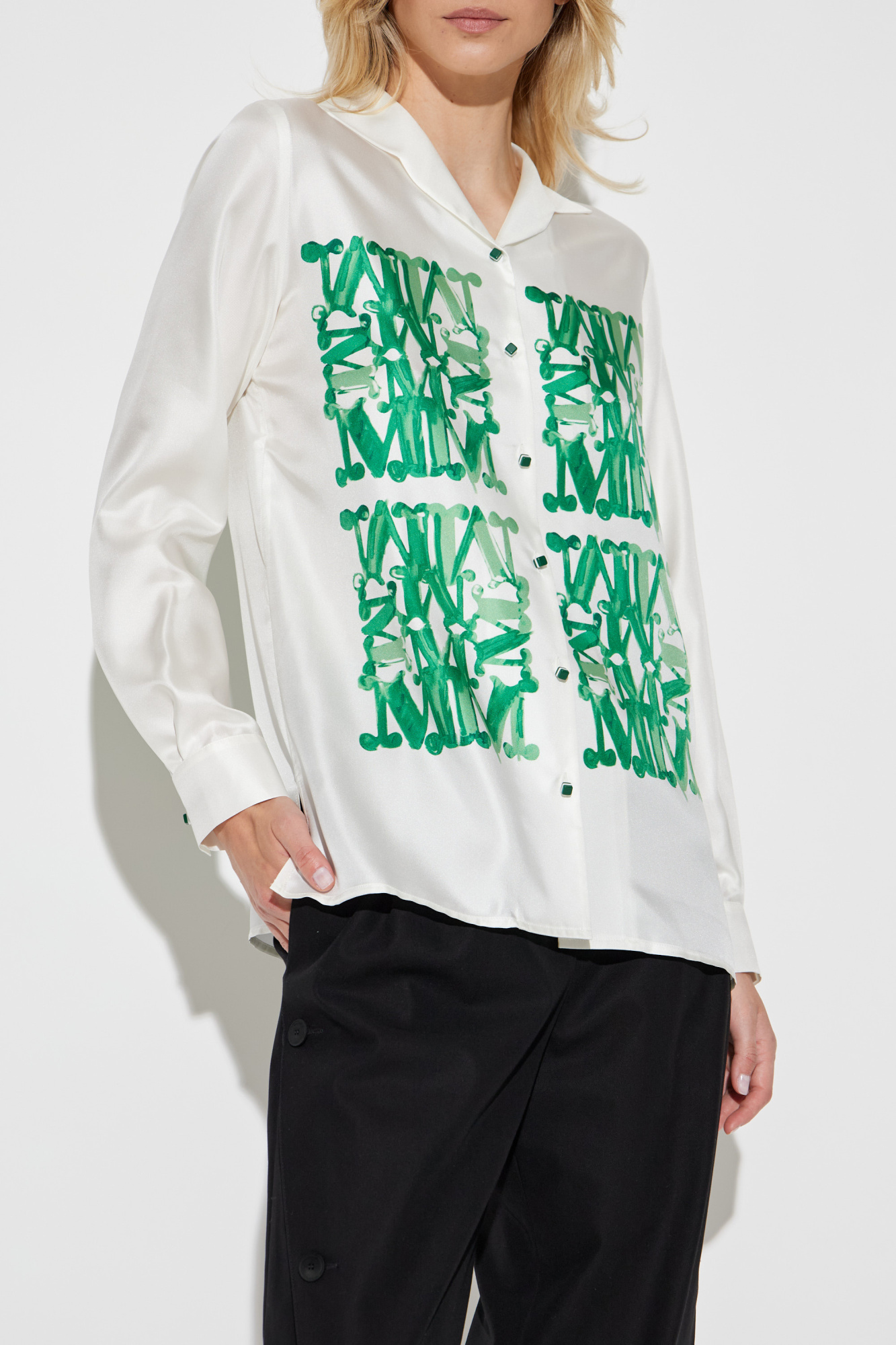 Tシャツ・カットソー Max Mara NABIL - Silk shirt with print (2521116061600 003) Max Mara Silk shirt 